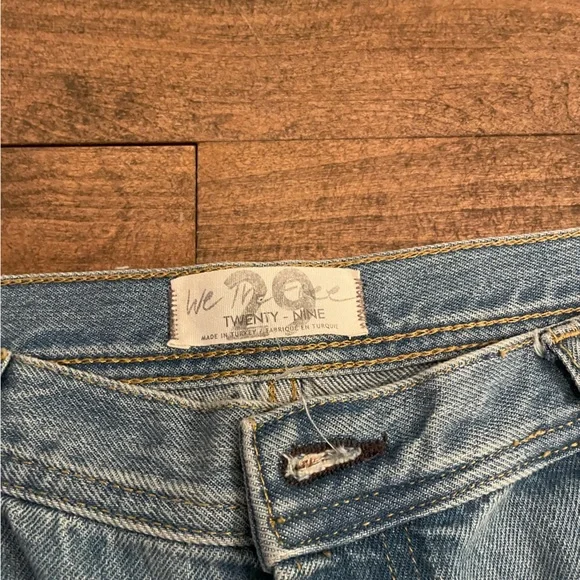 Free People We the Free Maggie Straight Leg Distressed Jeans Size 29 - Picture 7 of 11